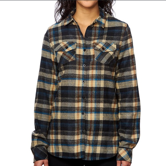 🌹BURNSIDE PLAID FLANNEL SHIRT - Picture 1 of 8